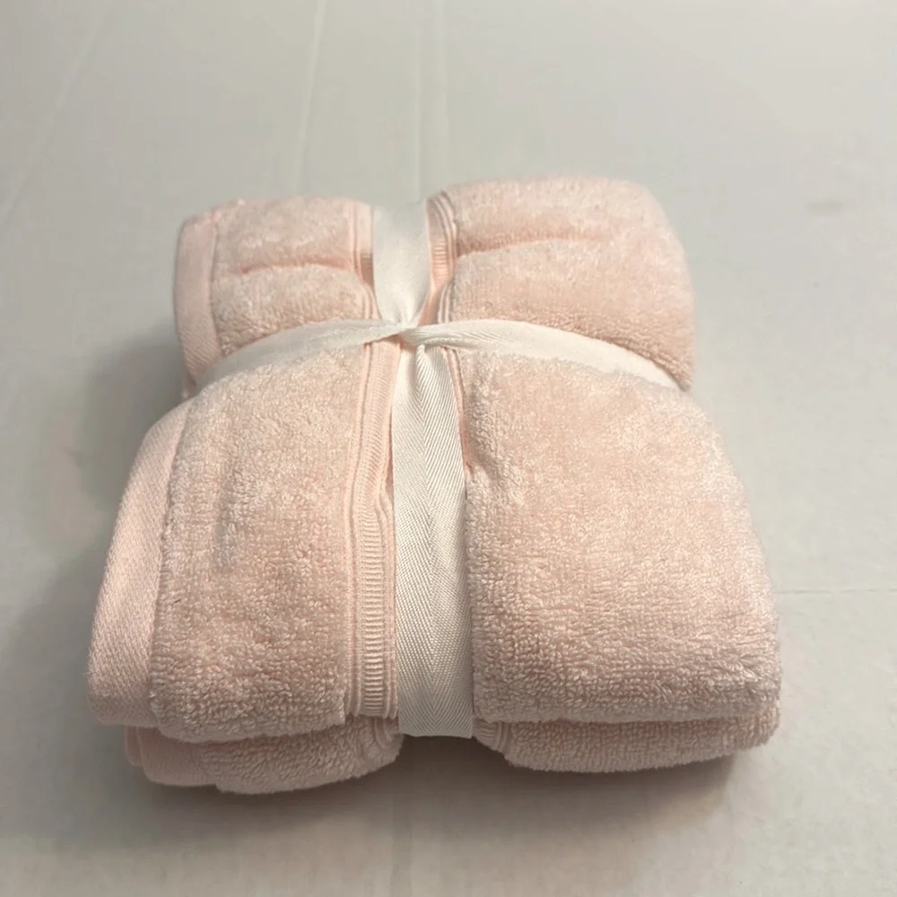 💥8pc PURELUX Luxury Bath Towel Set - Loft By Loftex - Rayon From Bamboo - Pink